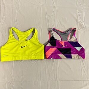 Lot of 2 Nike Dri Fit Sports Bra Womens Comfortable Racerback Gym Workout Sm Med